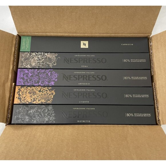 Nespresso Capsules Original Line Ispirazione Variety Medium & Dark Roast BB 8/25 - Picture 1 of 3